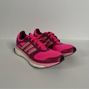 Adidas Shoes Women’s 7 Energy Boost Sneaker Pink White Knit Athletic